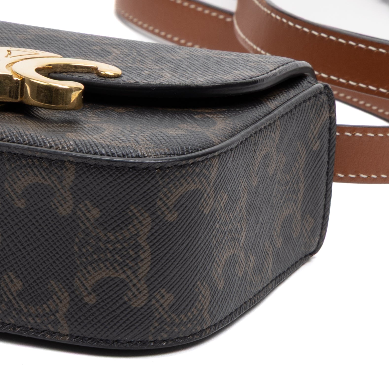 Shoulder Bag Triomphe Camera Bag Mini Brown Triomphe Coated Canvas