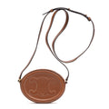Shoulder Bag Triomphe Oval Crossbody Small Caramel Brown Smooth leather