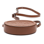 Shoulder Bag Triomphe Oval Crossbody Small Caramel Brown Smooth leather