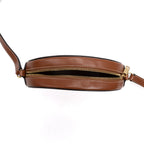 Shoulder Bag Triomphe Oval Crossbody Small Caramel Brown Smooth leather