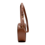 Shoulder Bag Triomphe Oval Crossbody Small Caramel Brown Smooth leather