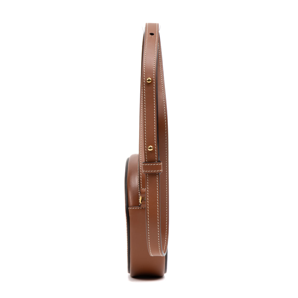Shoulder Bag Triomphe Oval Crossbody Mini Brown Smooth leather