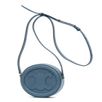 Shoulder Bag Triomphe Oval Crossbody Mini Light Blue Smooth leather