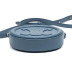 Shoulder Bag Triomphe Oval Crossbody Mini Light Blue Smooth leather