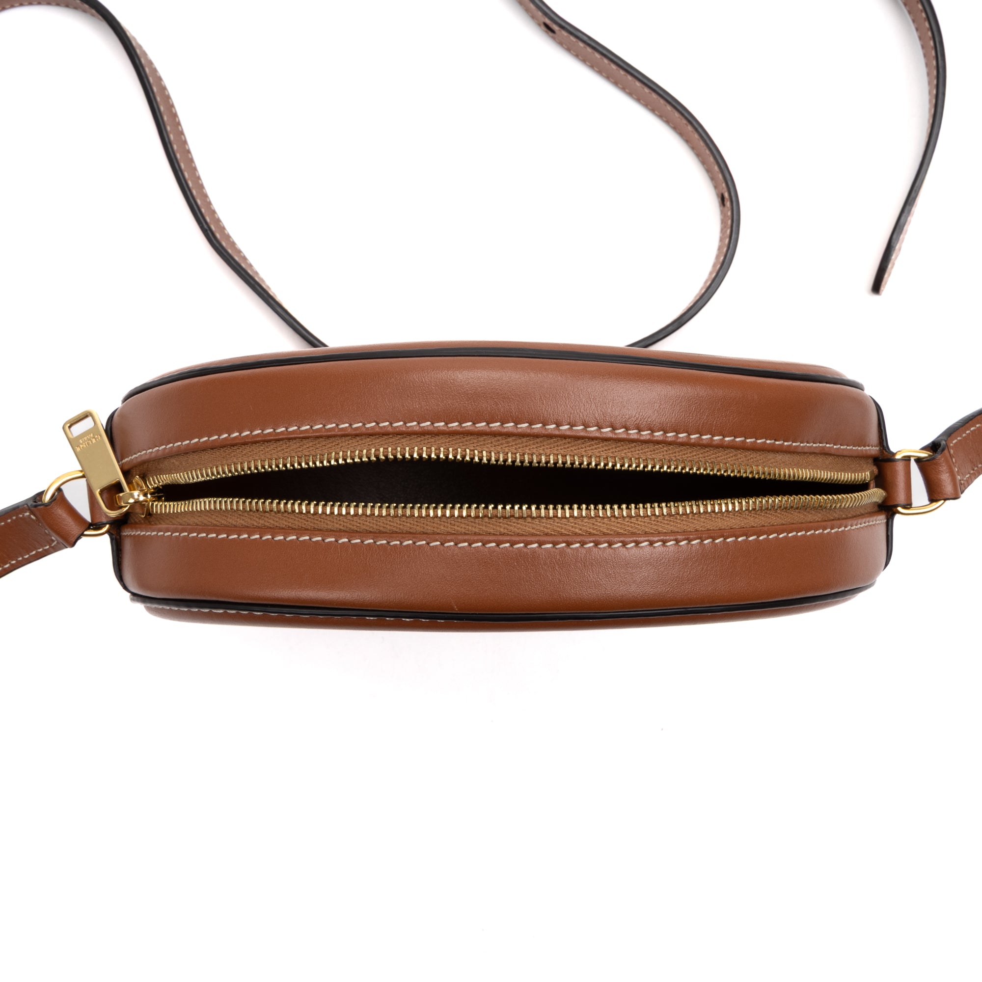 Shoulder Bag Triomphe Oval Crossbody Small Brown Woven Canvas