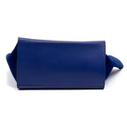 Shoulder Bag Trapeze Bag Medium Blue Smooth leather