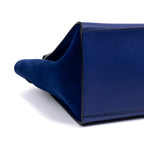 Shoulder Bag Trapeze Bag Medium Blue Smooth leather