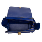 Shoulder Bag Trapeze Bag Medium Blue Smooth leather