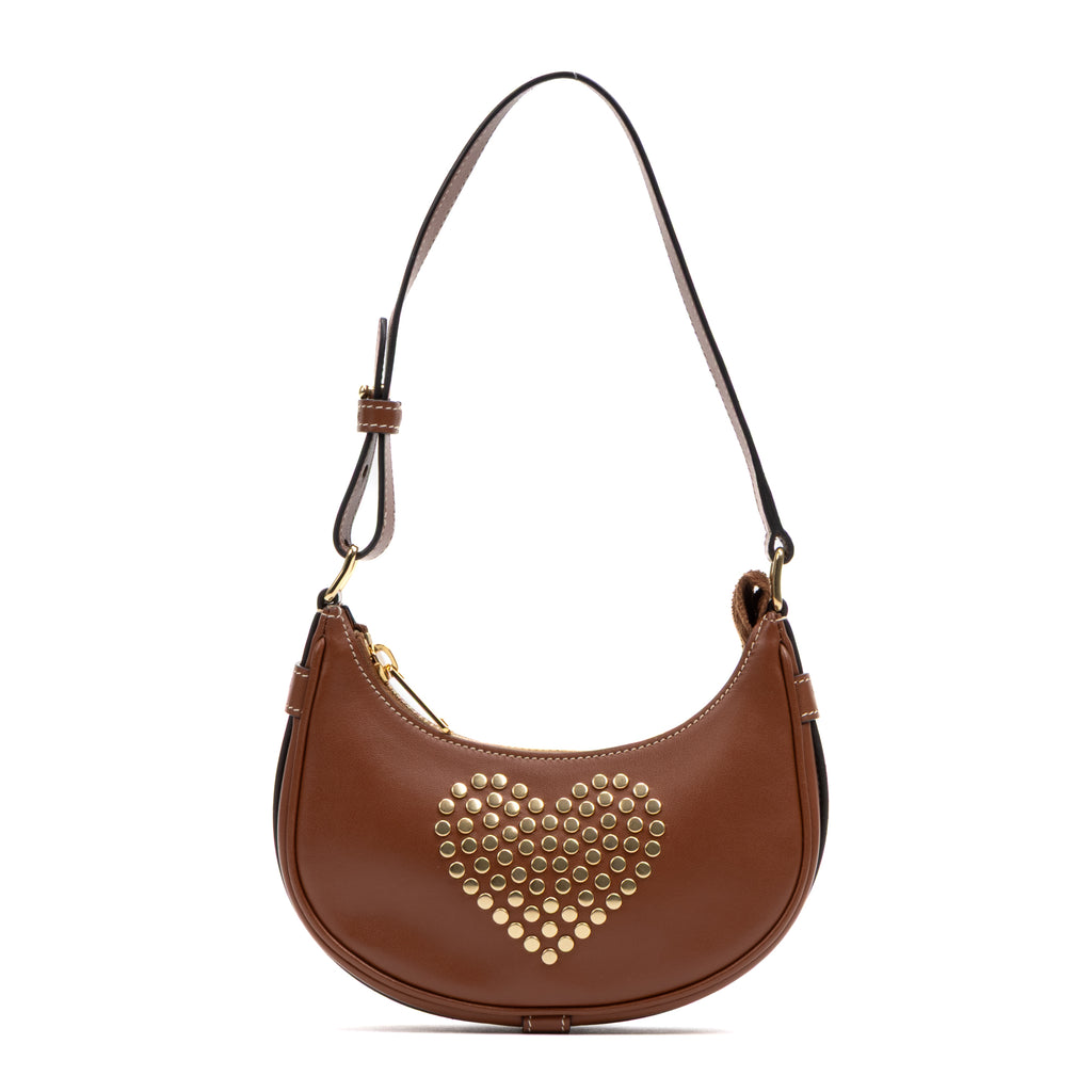 Shoulder Bag Triomphe Studded Ava Bag Mini Brown Smooth leather