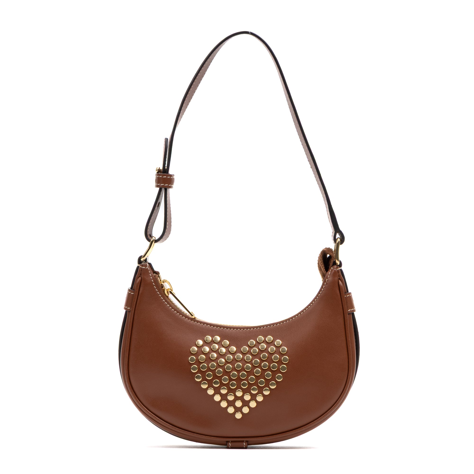Shoulder Bag Triomphe Studded Ava Bag Mini Brown Smooth leather
