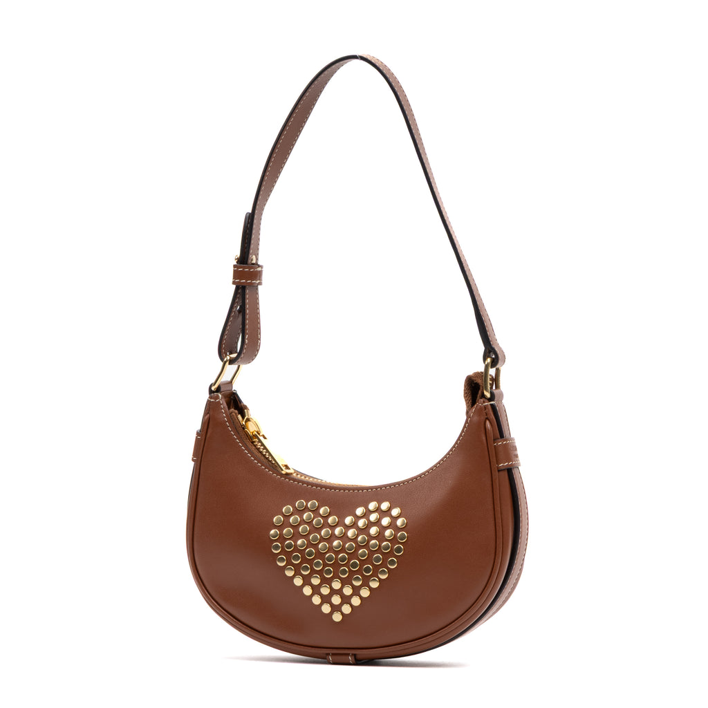 Shoulder Bag Triomphe Studded Ava Bag Mini Brown Smooth leather