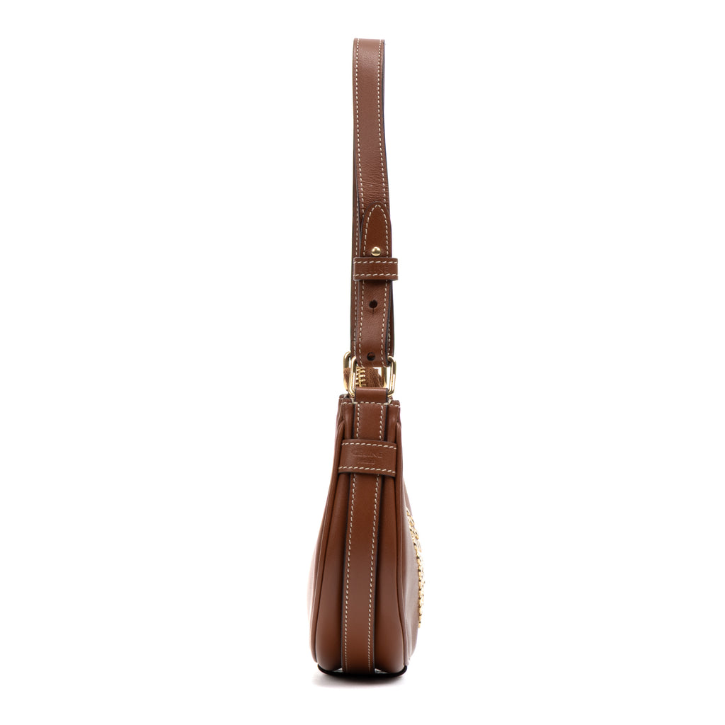 Shoulder Bag Triomphe Studded Ava Bag Mini Brown Smooth leather