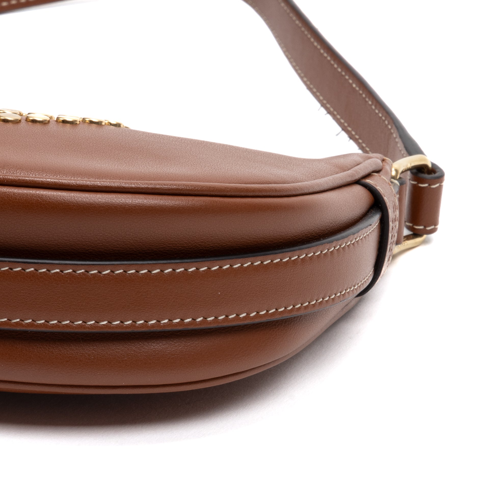 Shoulder Bag Triomphe Studded Ava Bag Mini Brown Smooth leather