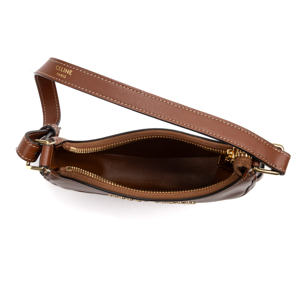 Shoulder Bag Triomphe Studded Ava Bag Mini Brown Smooth leather