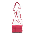 Shoulder Bag Cassette Crossbody Mini Pink Maxi Intrecciato Leather
