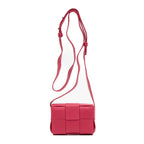 Shoulder Bag Cassette Crossbody Mini Pink Maxi Intrecciato Leather