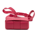Shoulder Bag Cassette Crossbody Mini Pink Maxi Intrecciato Leather