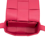 Shoulder Bag Cassette Crossbody Mini Pink Maxi Intrecciato Leather