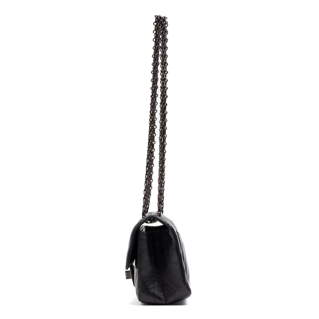 Shoulder Bag Rare 2.55 Reissue Flap Bag So Black Mini Black Aged Quilted Chevron Leather