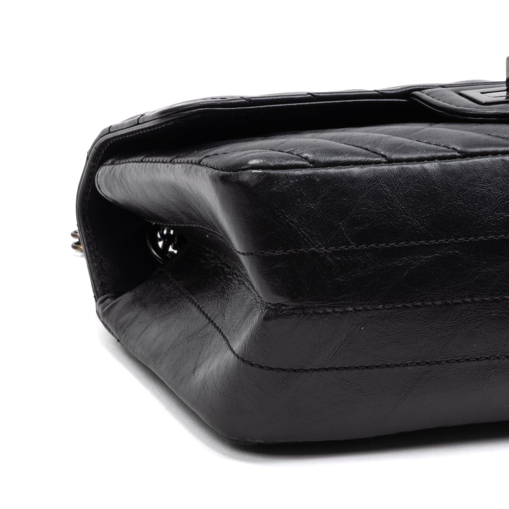 Shoulder Bag Rare 2.55 Reissue Flap Bag So Black Mini Black Aged Quilted Chevron Leather