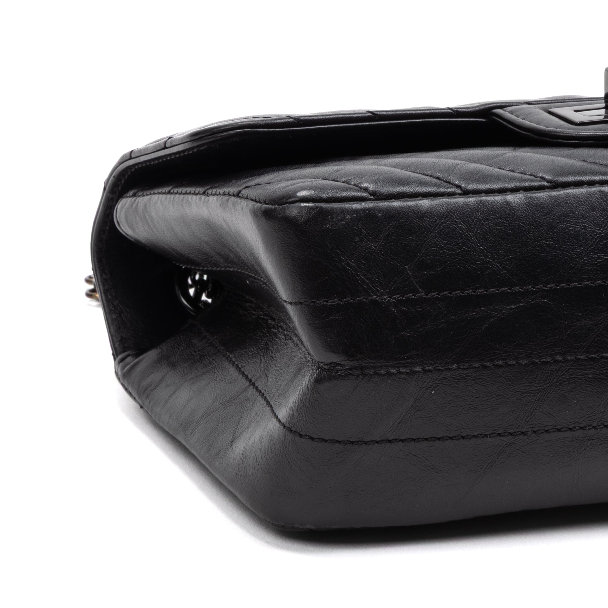 Shoulder Bag Rare 2.55 Reissue Flap Bag So Black Mini Black Aged Quilted Chevron Leather