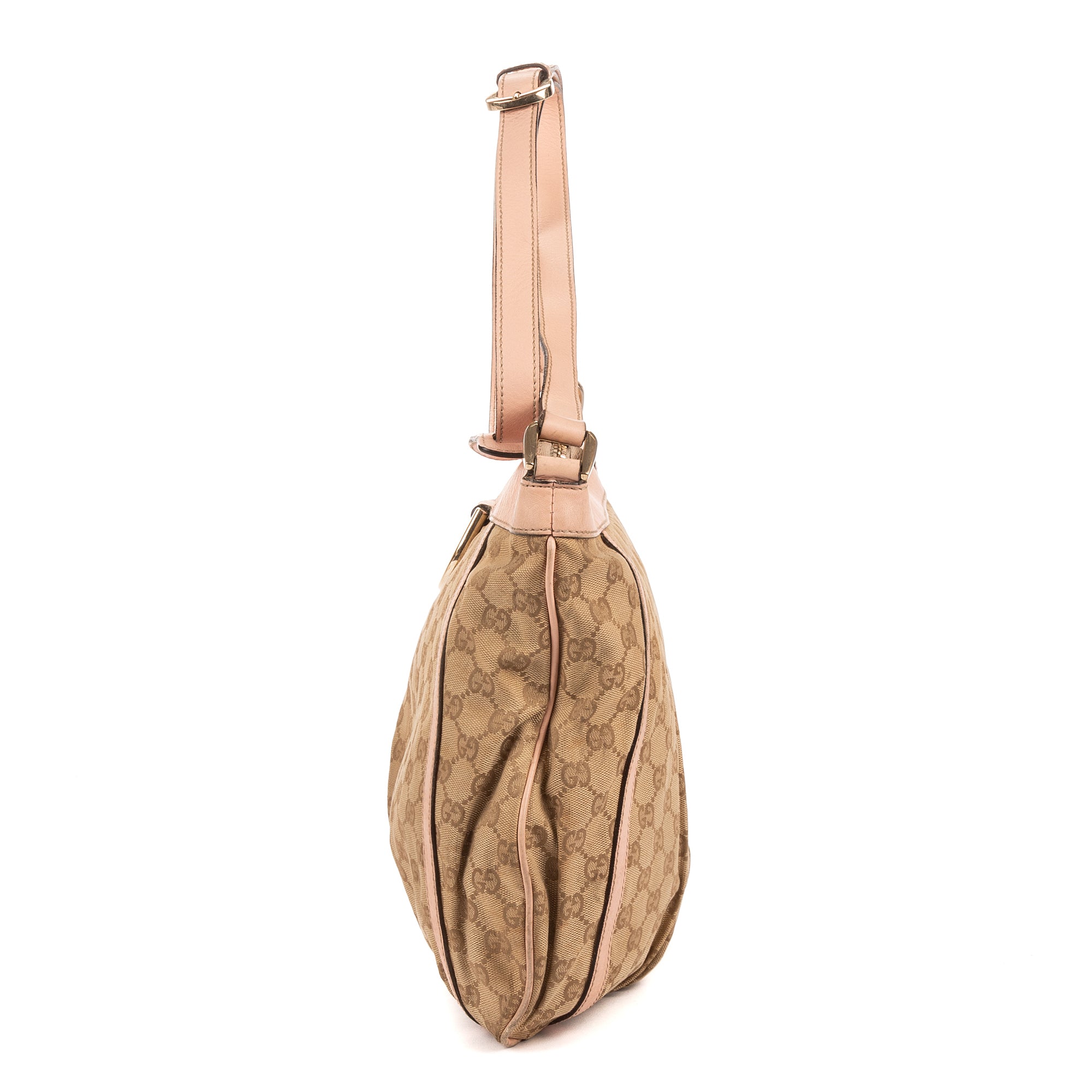 Bandolera Abbey con anilla en D de lona GG Monogram rosa