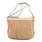 Bandolera Abbey con anilla en D de lona GG Monogram rosa