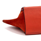Handbag Trapeze Red Smooth Calfskin Leather