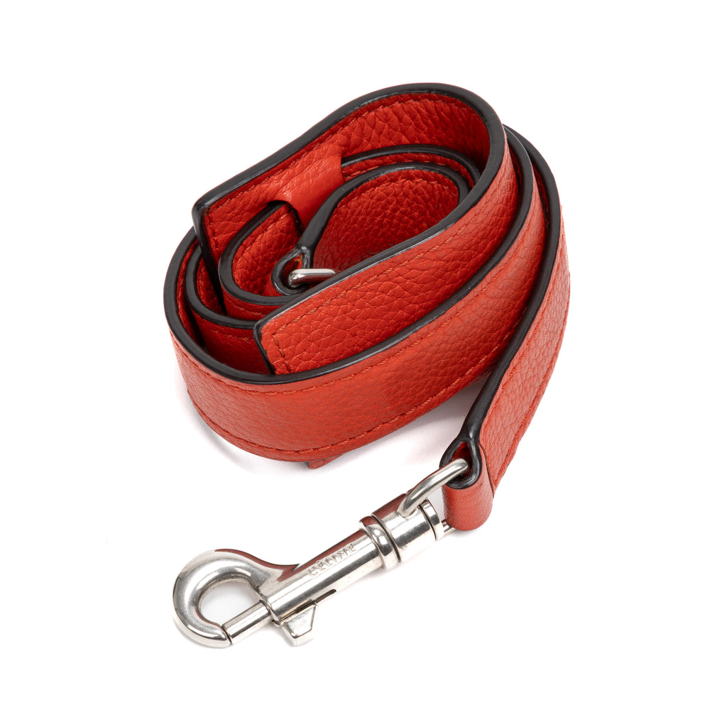 Handbag Trapeze Red Smooth Calfskin Leather