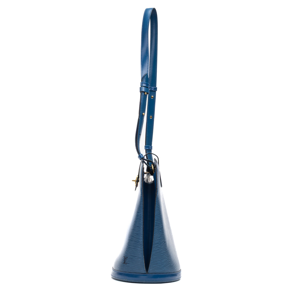Handbag Cluny Blue Epi