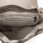 Backpack Urban Spirit Backpack Metallic Silver Iridescent Chevron Quilted Leather