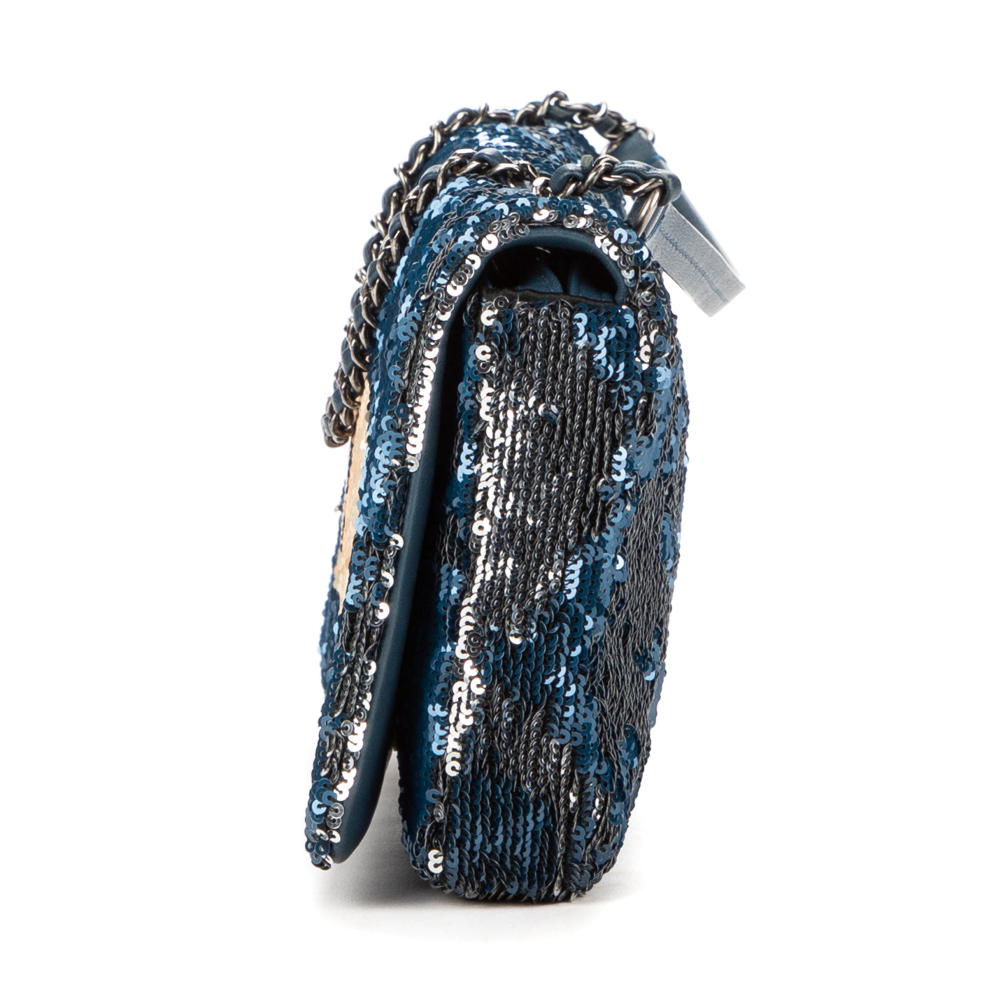 Shoulder Bag Chanel Paris-Cuba Coco Sequins Cuba Flap Blue Coco Sequins Canvas