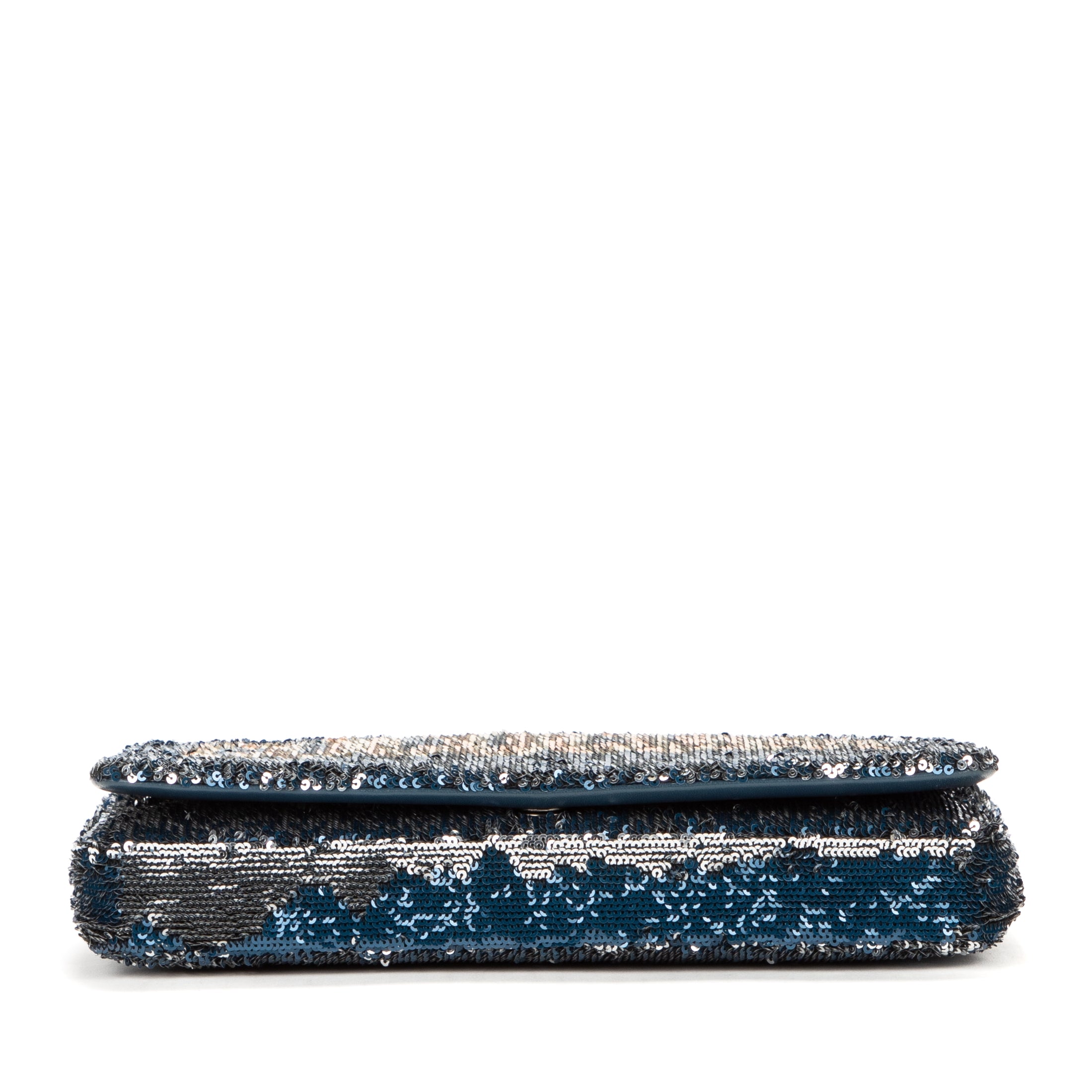 Shoulder Bag Chanel Paris-Cuba Coco Sequins Cuba Flap Blue Coco Sequins Canvas