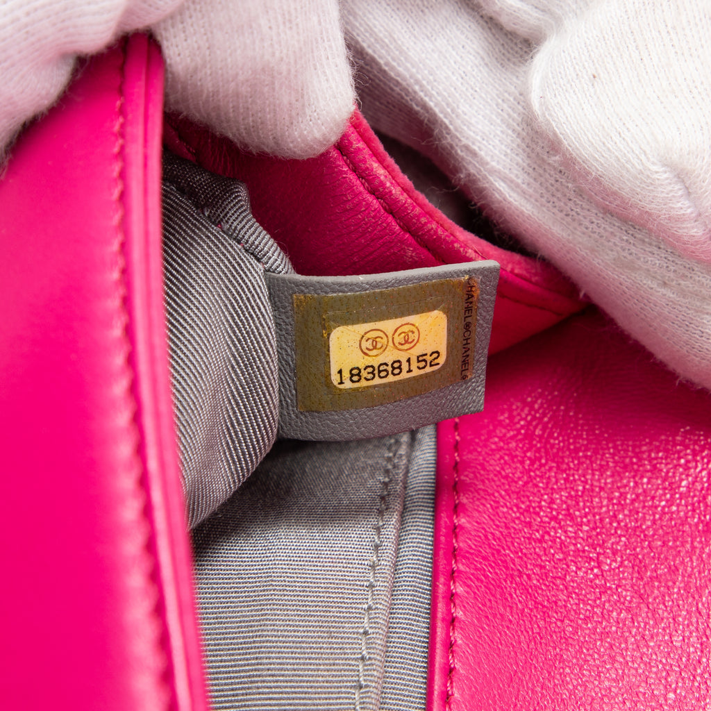 Shoulder Bag Small Boy Small Pink Velvet Canvas