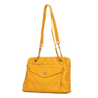 Shoulder Bag CC Logo Chain Tote Yellow Lambskin Quilted Leather
