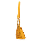 Shoulder Bag CC Logo Chain Tote Yellow Lambskin Quilted Leather