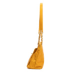 Shoulder Bag CC Logo Chain Tote Yellow Lambskin Quilted Leather