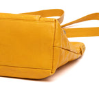 Shoulder Bag CC Logo Chain Tote Yellow Lambskin Quilted Leather