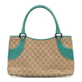 Shoulder Bag Vintage Tote Beige Monogrammed Canvas