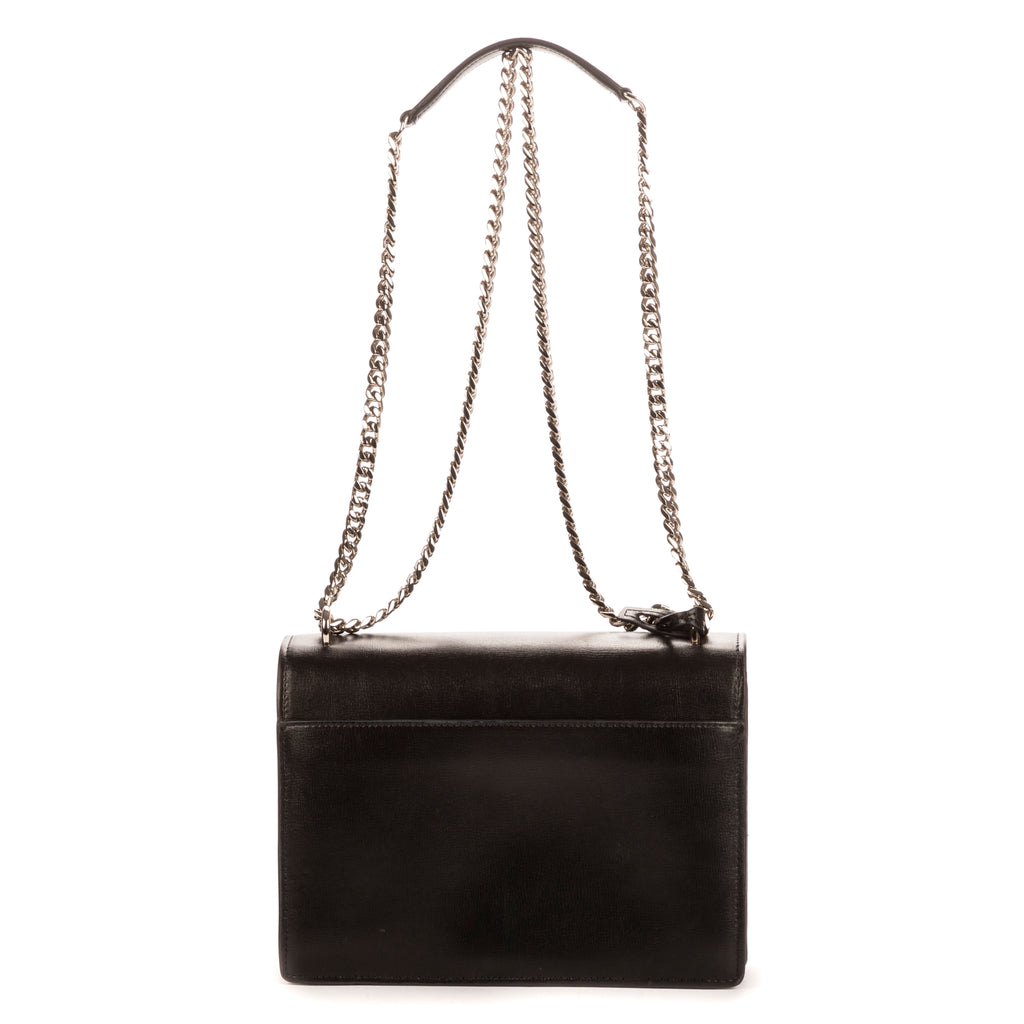 Handbag Sunset Medium Black Calfskin Leather