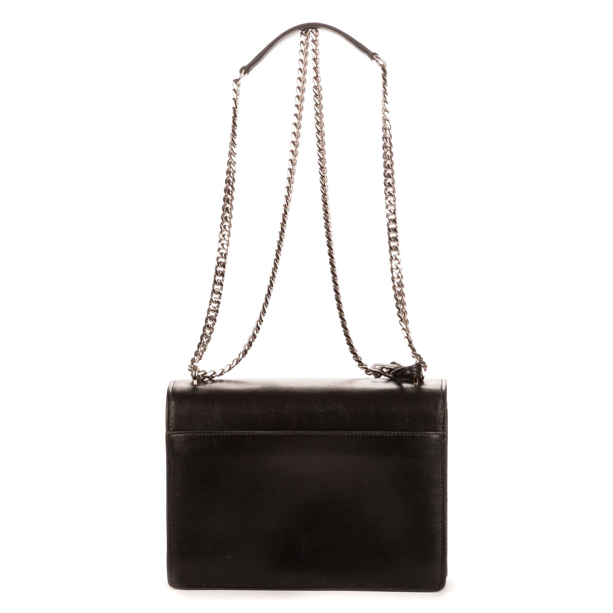 Handbag Sunset Medium Black Calfskin Leather