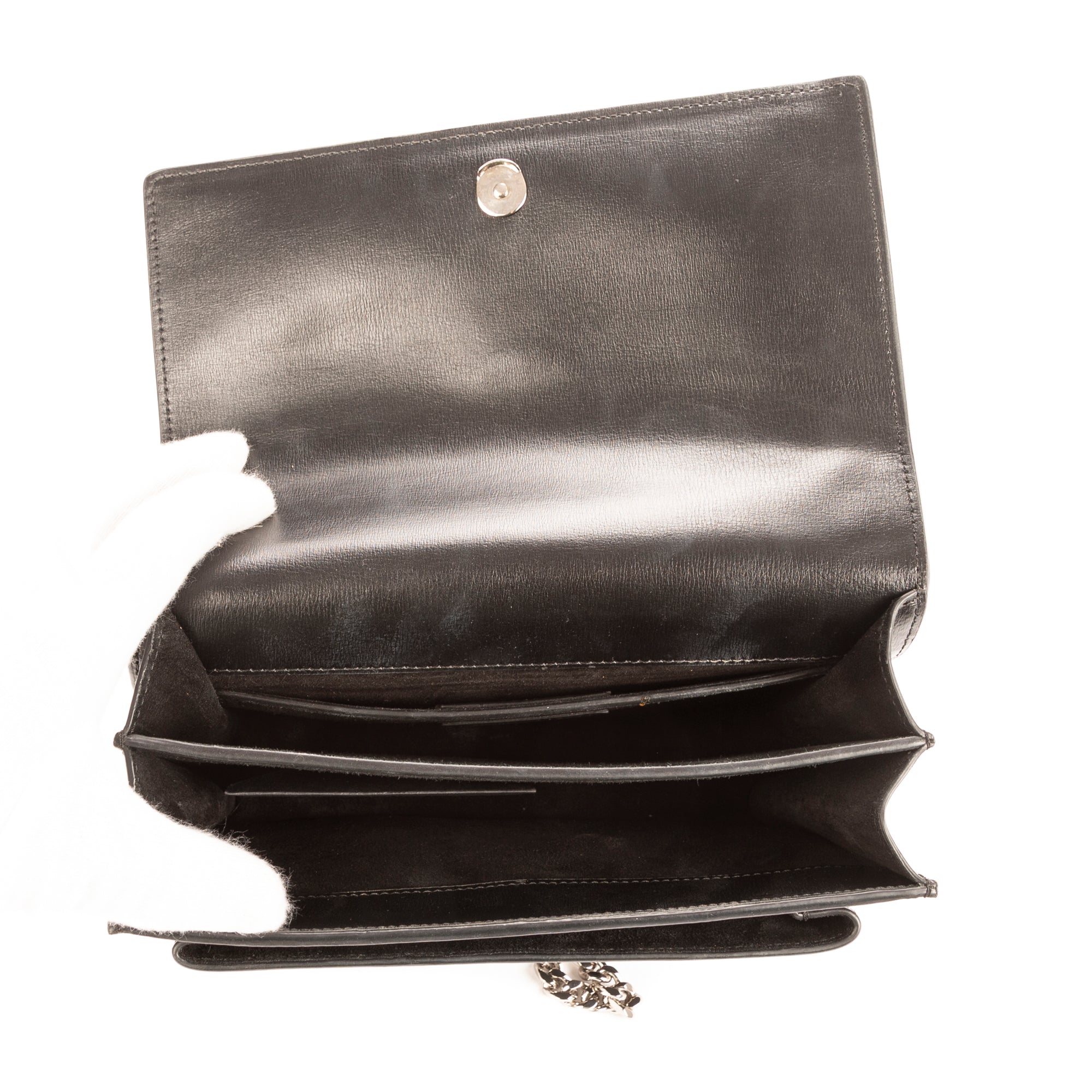 Handbag Sunset Medium Black Calfskin Leather