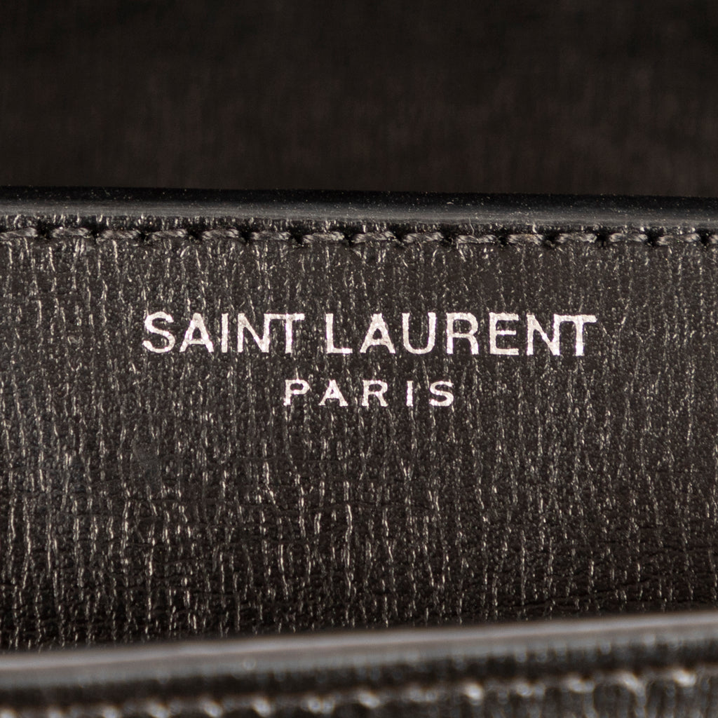 Handbag Sunset Medium Black Calfskin Leather