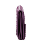 Wallet Double side Purple Intrecciato Leather