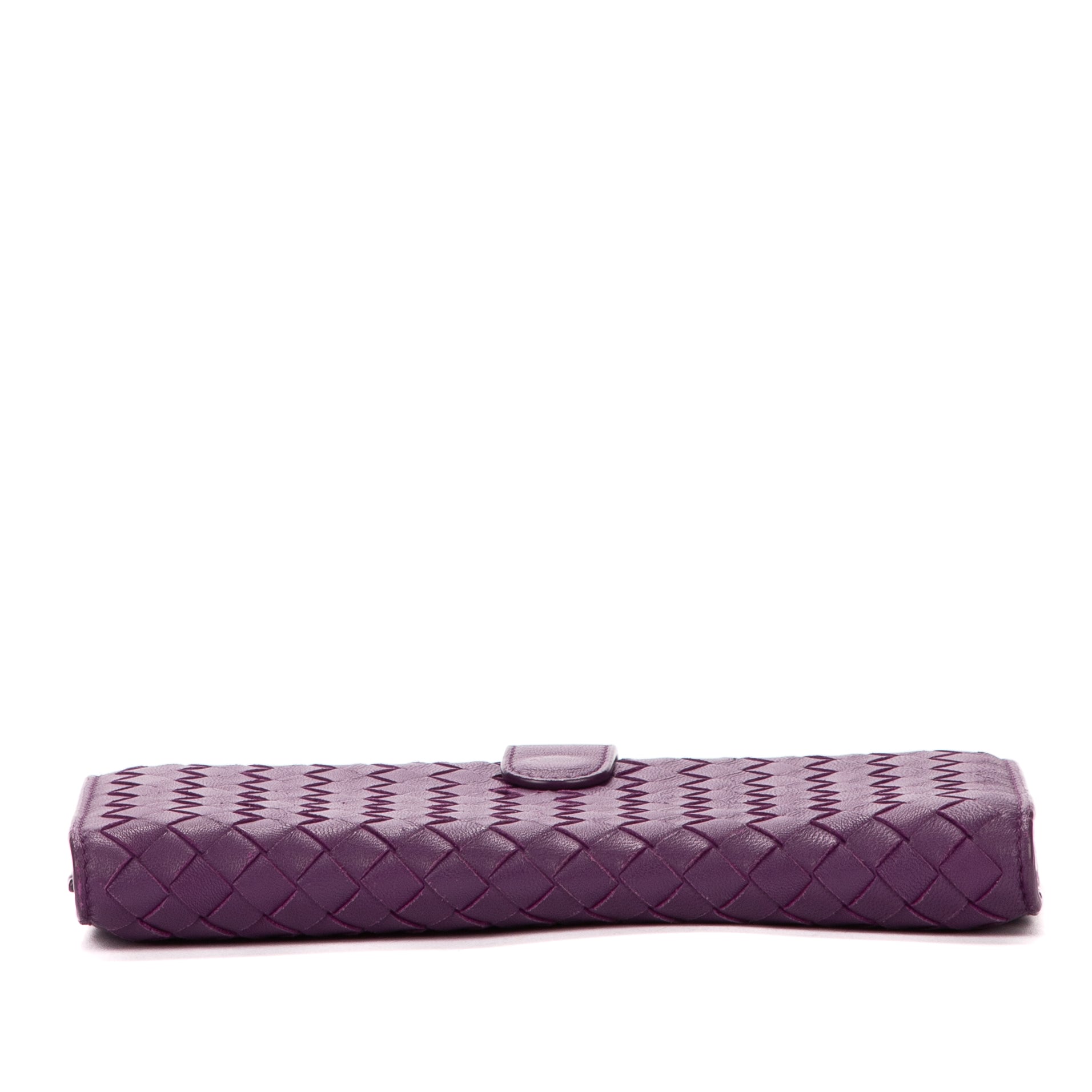 Wallet Double side Purple Intrecciato Leather