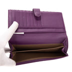 Wallet Double side Purple Intrecciato Leather