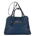Handbag Front zip tote Blue Saffiano Leather