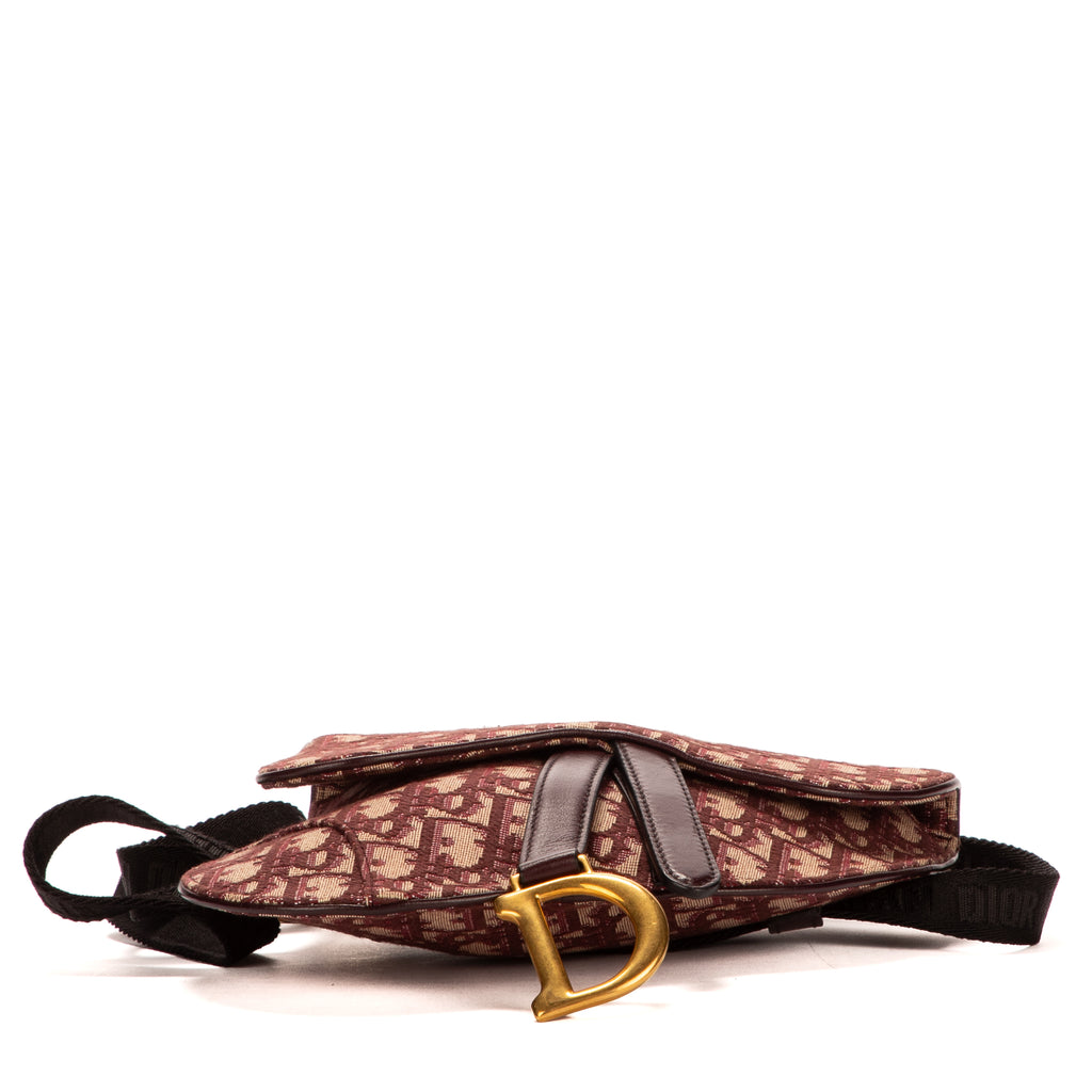 Waist Bag Saddle pouch Burgundy Monogram Canvas