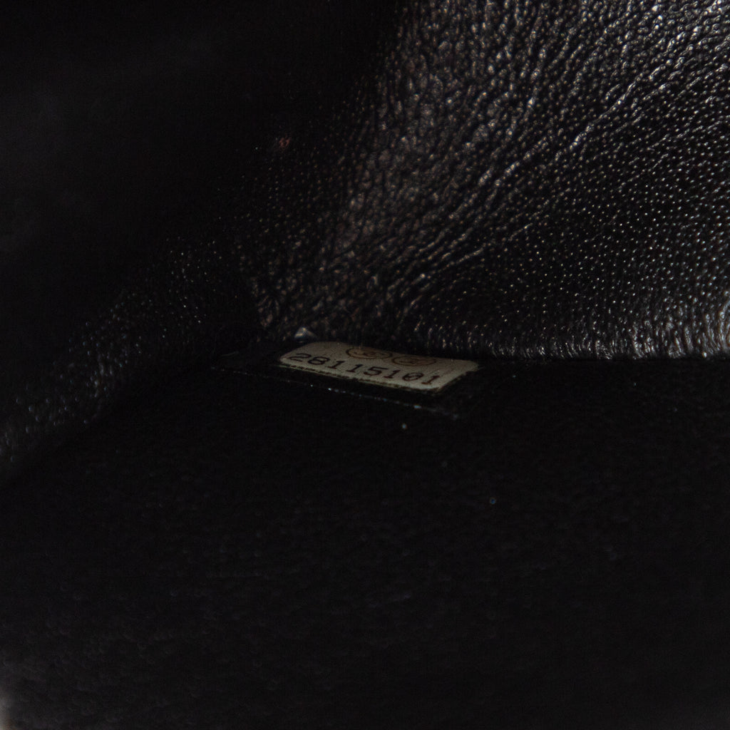Shoulder Bag Mini 2.55 Graffiti Mini Black Croc Embossed Leather
