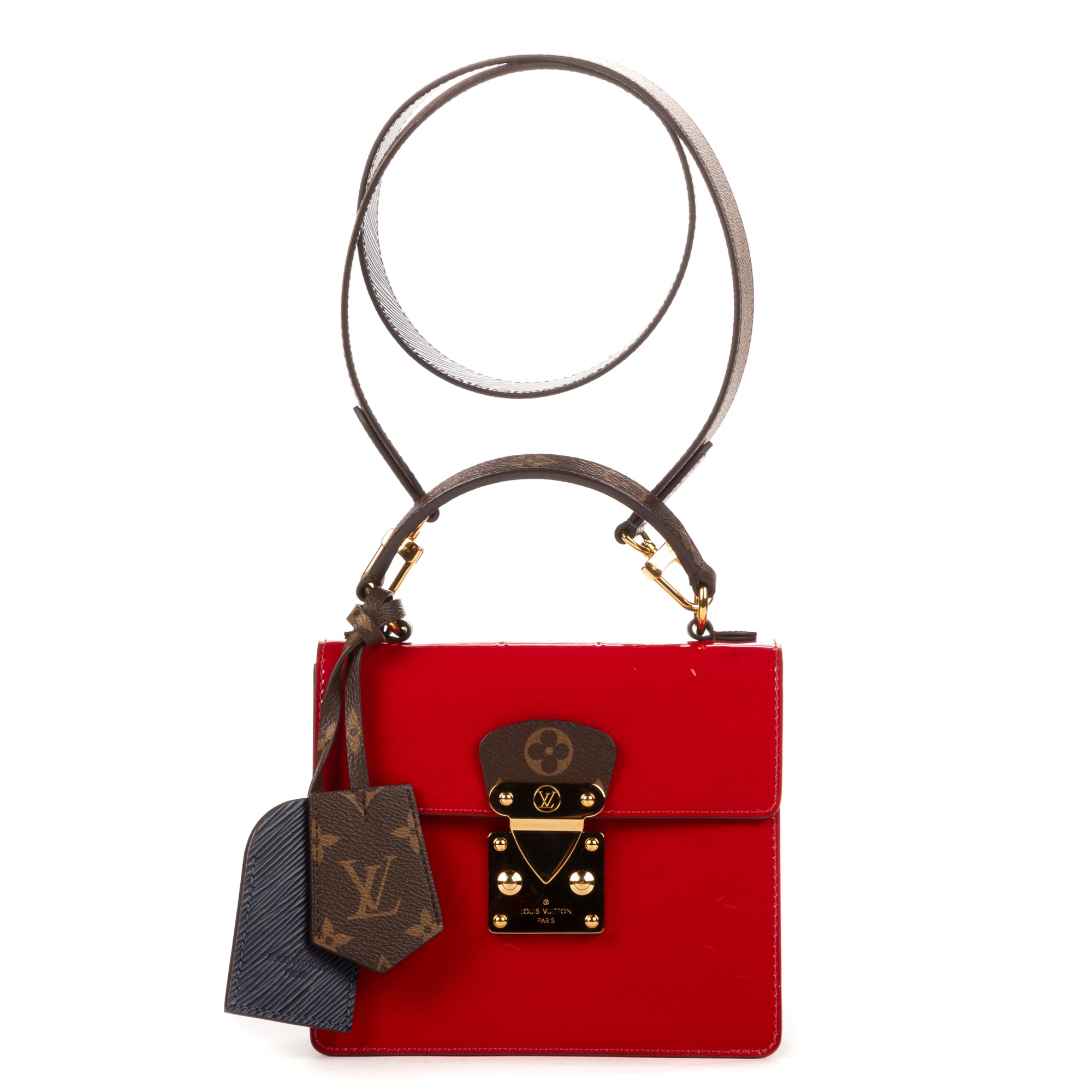 Bolso de hombro Spring Street Monogram Vernis rojo